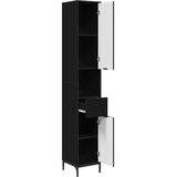  Kupaonski ormar s ladicama s pohranom Crna 31,5 x 33 x 190 cm | shoptok.hr