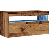 vidaXL TV ormarić s LED svjetlima staro drvo 75x35x40 cm | shoptok.hr