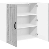 vidaXL Stenska kuhinjska omarica s polico Siva Sonoma 80 x 31 x 80 cm | Shoptok.si