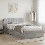  Okvir kreveta s pohranom s uzglavljem Siva Sonoma 80 x 200 cm | shoptok.hr