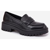 EVENTO Classic Women's Moccasins Made Of Eco Leather Black Enticca | shoptok.hr