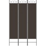 Sobna pregrada s 3 panela smeđa 120 x 200 cm od tkanine | shoptok.hr