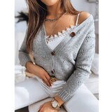 DStreet Women's sweater ZOLA light gray | shoptok.hr