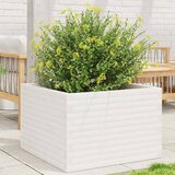 Maison Chic Vrtno cvetlično korito - Cvetlični Lonec belo 70x70x46 cm trdna borovina, (21790239) | Shoptok.si