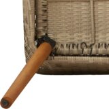  Set za blagovanje u vrtu 9 dijelova - Bež poli ratan | shoptok.hr