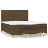 Maison Chic Box spring postelja - Vzmetna postelja z vzmetnico temno rjava 180x200 cm blago SL14555, (21902761) | Shoptok.si