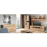 Hom`in DNEVNI REGAL, barve grafita, hrast artisan | Shoptok.si