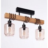 Brilagi Plafonski luster WOOD GLASS 3xE27/60W/230V borovina/crna/dimljeno bež | Eponuda.com