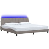  Okvir za krevet bez madraca smeđesivi 200x200 cm od tkanine - Sivo-smeđa 200 x 200 cm | shoptok.hr