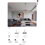  Redo 01-1580 - Visilica na sajli EDISON 5xE27/42W/230V prečnik 53 cm crna/bakrena | Eponuda.com
