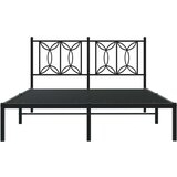 Metalni okvir za krevet s uzglavljem crni 140x190 cm | shoptok.hr