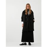 Koton Women's Boucle Coat Double Breasted Buttoned Pocket Slit Detailed | Shoptok.si