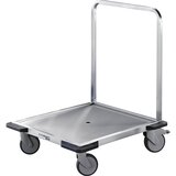 eurokraft pro Ploski voziček iz nerjavnega jekla, nosilnost 150 kg, nakladalna površina 670 x 530 mm | Shoptok.si