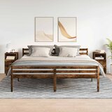  Noćni ormarići 2 kom s 2 ladice dimljeni hrast 36x36x68 cm | shoptok.hr