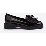 Laura Messi Women's Patent Loafers With Bow 2786 Black | Eponuda.ba
