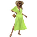 INF Dolga obleka z globokim V-izrezom Green, (21691189) | Shoptok.si