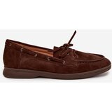 Boto Women's Flat Loafers with Laces Chocolate Zalina | shoptok.hr