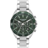 Lee Cooper Muški ručni sat, Kvarcni mehanizam, 45mm, Zeleno kućište, Srebrne boje, LC07847.370 | Eponuda.com