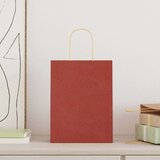  Papirnate vrećice 250 kom s ručkama crvene 21x11x28 cm | shoptok.hr
