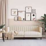 vidaXL Kavč dvosed krem tkanina | Shoptok.si