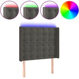  LED uzglavlje tamnosivo 103x16x118/128 cm baršunasto | shoptok.hr