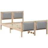  Krevetna konstrukcija Svijetlo siva 120 x 200 cm tkanina Smeđa | Shoptok.si