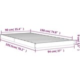  Za krevet od borovine bijela 90x190 cm 3FT jednokrevetni | shoptok.hr