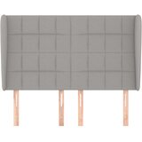  Uzglavlje s ušima svjetlosivo 147x23x118/128 cm od tkanine | shoptok.hr