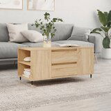 vidaXL Klubska mizica sonoma hrast 102x44,5x50 cm inženirski les | Shoptok.si