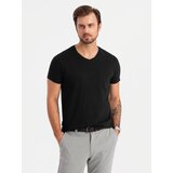 Ombre BASIC men's V-neck cotton t-shirt set - black/white/blue | Eponuda.ba
