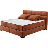 MID.YOU POSTELJA Z VZMETNICO 160 cm x 200 cm , tekstil, leseni material barve konjaka | Shoptok.si
