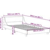  Okvir kreveta bez madraca bijeli 100x200 cm konstruirano drvo | Eponuda.com