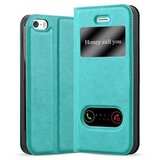 Cadorabo Ohišje, združljivo z Apple iPhone 5 / 5S / SE 2016 v mint turquoise - Zaščitni ovitek z magnetnim zapiranjem, stoječo funkcijo in 2 okencema za gledanje, (20558577) | Shoptok.si
