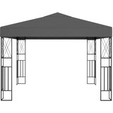  Sjenica s LED svjetlosnim trakama 3 x 3 m antracit od tkanine | shoptok.hr