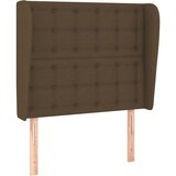  Uzglavlje s ušima tamnosmeđe 93x23x118/128 cm od tkanine | shoptok.hr