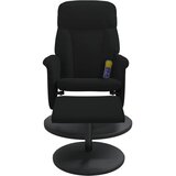  Masažni naslonjač s osloncem za noge crni od baršunaste | shoptok.hr