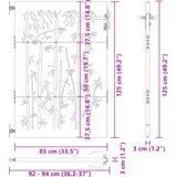 vidaXL Vrtna vrata Črna 105 x 125 cm Jeklo s prašnim premazom | Shoptok.si