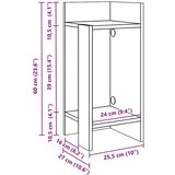 vidaXL Stranske mize s polico 2 kosa sonoma hrast 25,5x27x60 cm | Shoptok.si