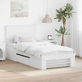  Okvir za krevet Bijelo 90 x 200 cm Konstruirano drvo - Bijelo 90 x 200 cm | shoptok.hr