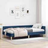 vidaXL Kotna postelja Drugo Modra 80 x 200 cm Tkanina in oblikovan les | Shoptok.si