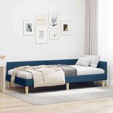 vidaXL Kutni okvir kreveta Ostalo s uzglavljem Plava 80 x 200 cm | shoptok.hr