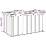  Škatla za shranjevanje v vrtu Črna 101 x 56,5 x 50 cm Jeklo, (5000143479) | Shoptok.si
