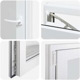  Prozor za podrum RISOR Bijeli 50 x 75 cm PVC i staklo - Bijeli 50 x 75 cm (trostruki sloj) Nagibanje i okretanje lijevo | shoptok.hr
