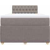  Krevet s oprugama i madracem smeđesivi 120 x 200 cm od tkanine | shoptok.hr