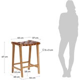 Kave Home Kožna barska stolica u prirodnoj boji (visine sjedala 67 cm) Calixta – | shoptok.hr