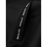 Ombre Men's unbuttoned hooded sweatshirt with piping - black | Shoptok.si