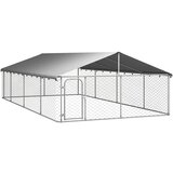 vidaXL Zunanji pasji boks s streho 600x300x150 cm | Shoptok.si