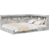  Polica postelja Betonsko siva 140 x 200 cm Konstruiran les, (5000126839) | Shoptok.si