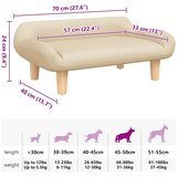  Krevet za pse krem boja 70 x 40 x 24 cm od tkanine | shoptok.hr