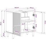  Kupaonski ormarić za sudoper ARNHEM Crna 59 5 x 31 5 x 59 cm - Crna | shoptok.hr